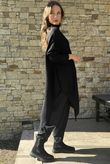 Skarsgard Asymmetric Knit Tunic Black /24=